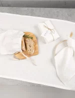 Stoffbeutel aus Hanf Cremeweiß