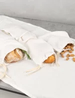 Stoffbeutel aus Hanf Cremeweiß