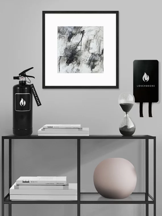 Feuerlöscher mit Manometer Black/Silver