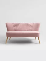 Retro 2-Sitzer Sofa Harry | Rosé Meringue