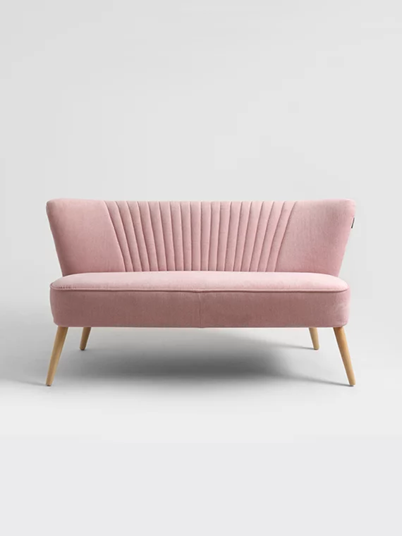 Retro 2-Sitzer Sofa Harry | Rosé Meringue