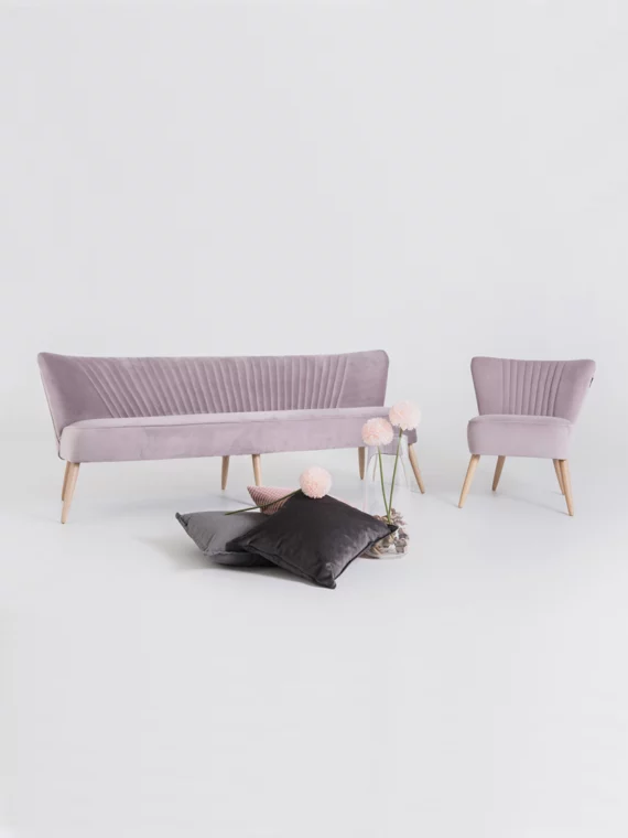 Retro 3-Sitzer Sofa Harry | Lychee