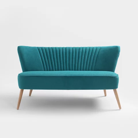 Retro 2-Sitzer Sofa Harry | Turquoise